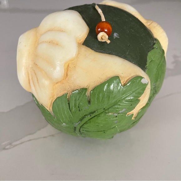 Vintage Elephant Candle chinoiserie green 7 palms - Picture 7 of 10
